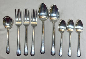 Vintage Rogers La France silverplate 9 Pieces Flatware 1920